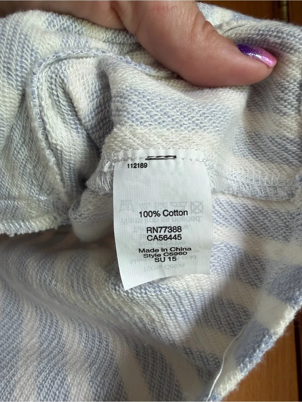 J.Crew Blue White Striped Cotton Knit Beach Pullover Hoodie Sweatshirt XXS NWT